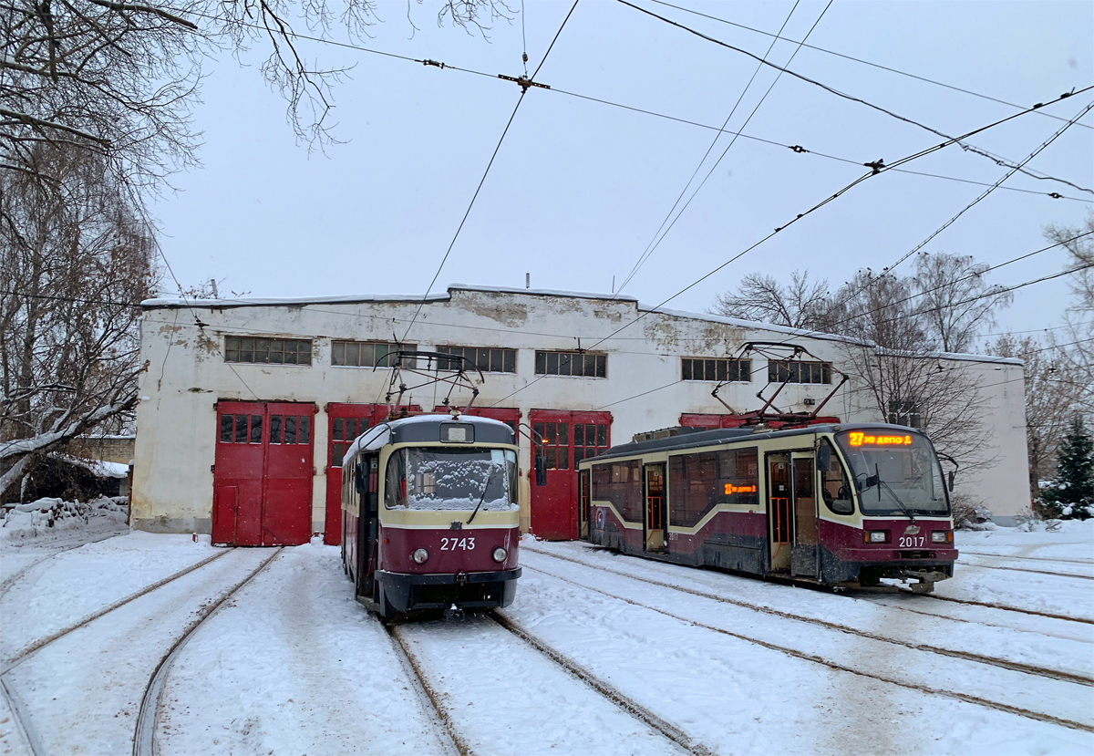 Нижний Новгород, Tatra T3SU КВР ТРЗ № 2743; Нижний Новгород, 71-407 № 2017