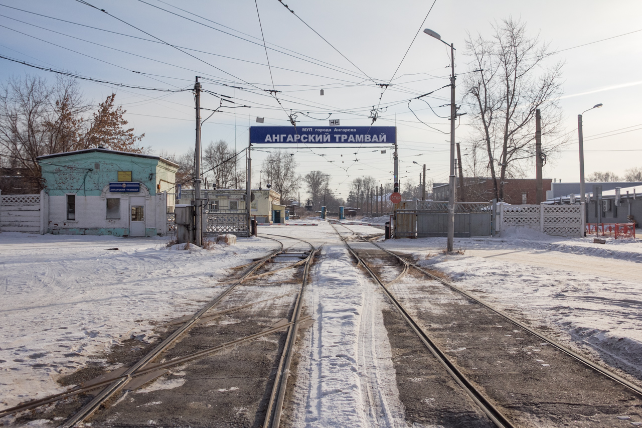 Angarsk — Tram lines and loops; Angarsk — Tramway depot
