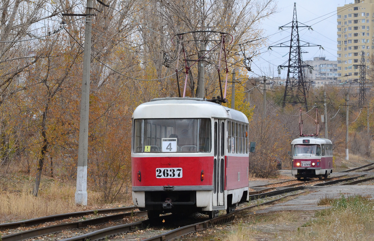 Волгоград, Tatra T3SU (двухдверная) № 2637