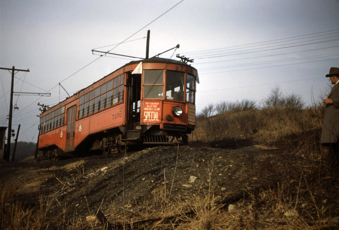 Западная Пенсильвания, Четырёхосный моторный West Penn № 720; Западная Пенсильвания — 05.02.1950 — Последняя поездка по линии Юнионтаун–Мартин