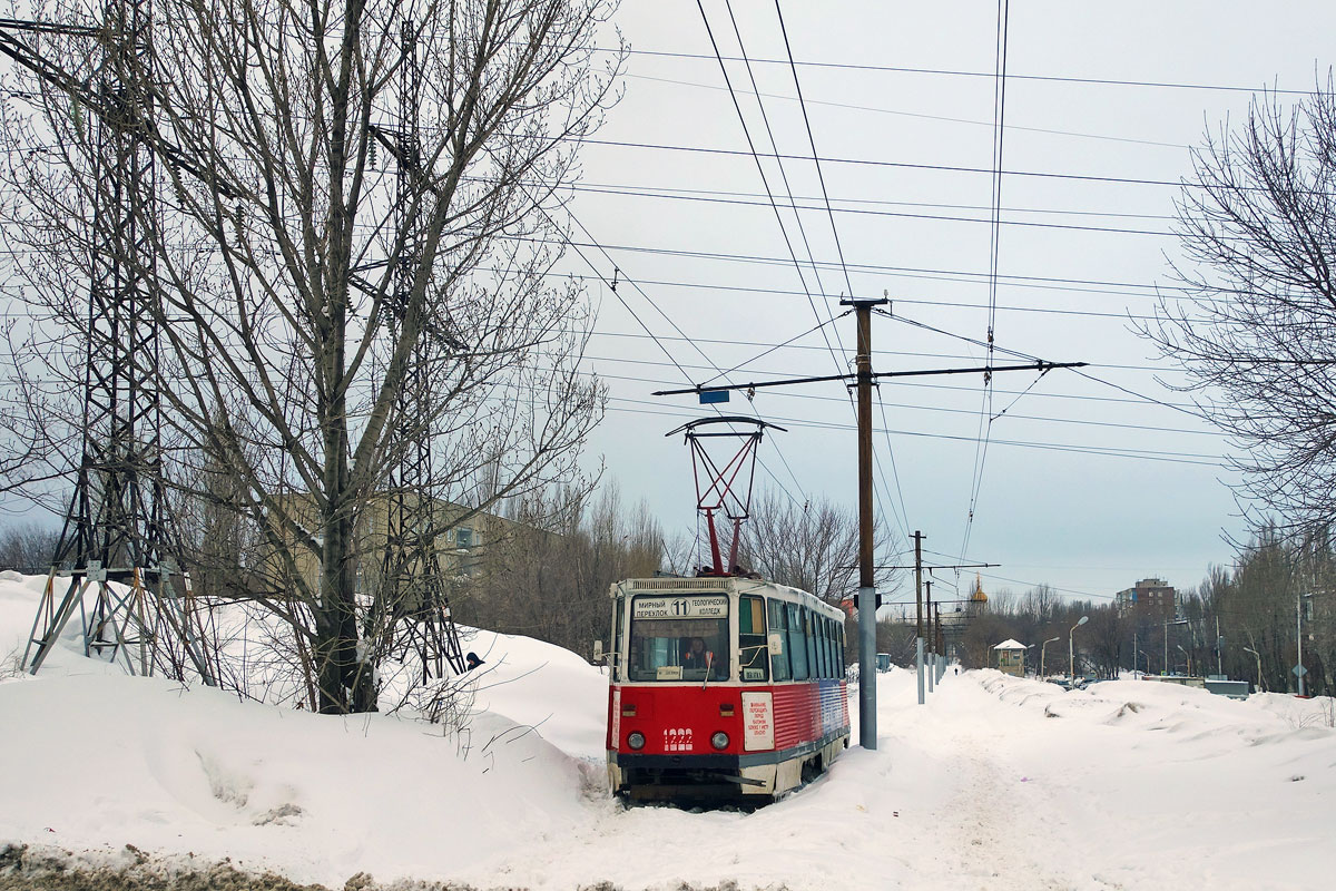 Саратов, 71-605 (КТМ-5М3) № 1222; Саратов — Последствия снегопадов зимой 2022 г.