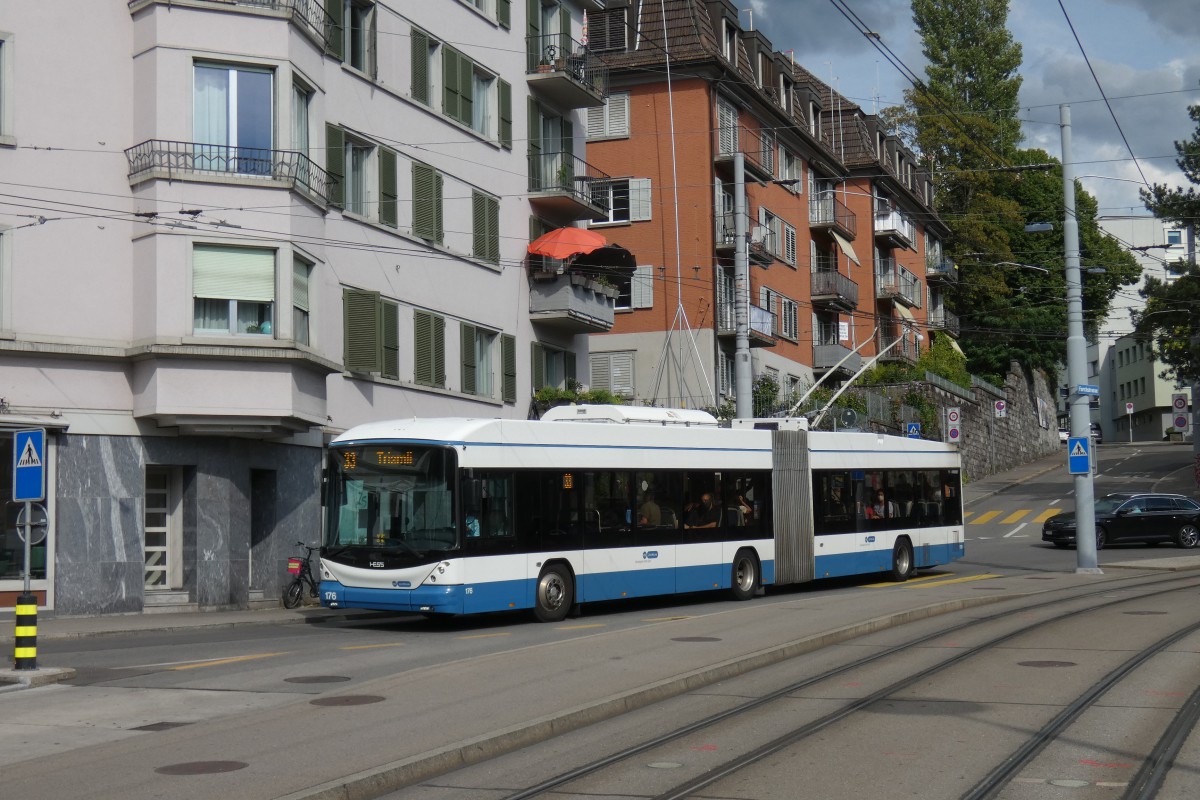Цюрих, Hess SwissTrolley 4 (BGT-N2D) № 176
