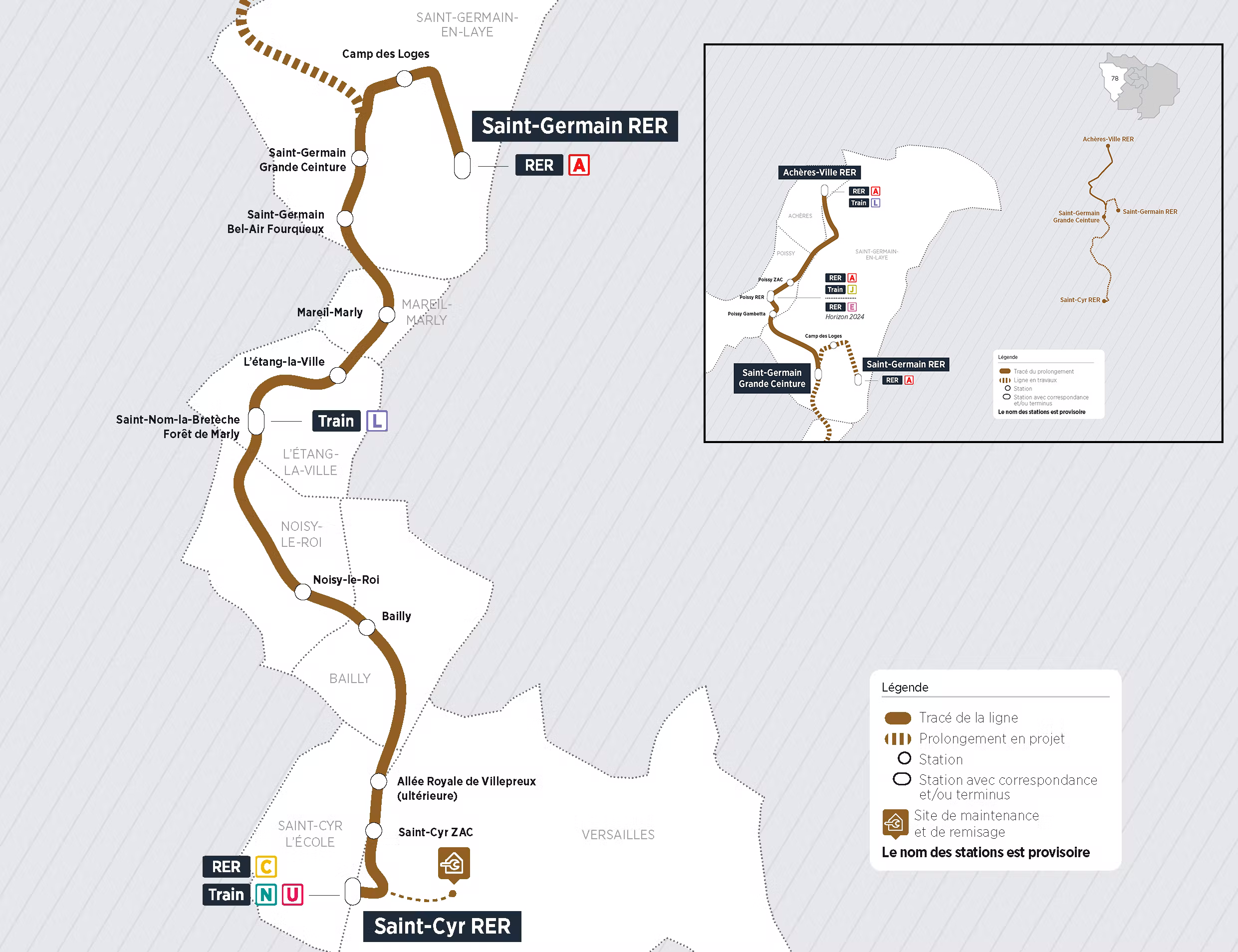 Париж -  Версаль -  Ивелин — Схемы (tram); Париж -  Версаль -  Ивелин — Трамвайная линия Т13