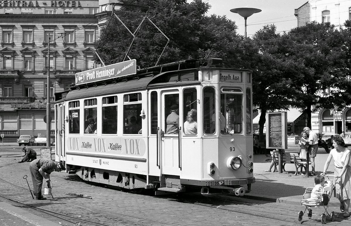 Майнц, Gastell ST2 № 93; Майнц — Старые фотографии — трамвай