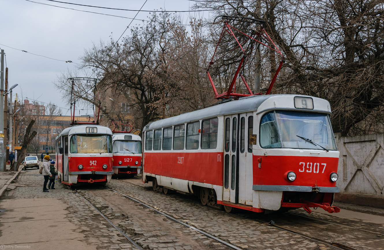 Донецк, Tatra T3SU № 942; Донецк, Tatra T3SU (двухдверная) № 3907