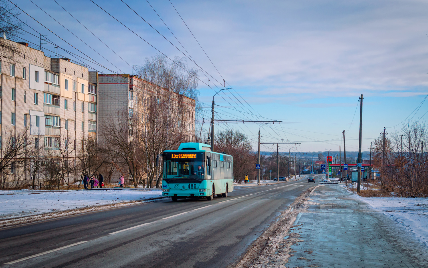 Чернигов, Еталон Т12110 «Барвінок» № 486; Чернигов — Исторические фото довоенного периода; Чернигов — Троллейбусные линии