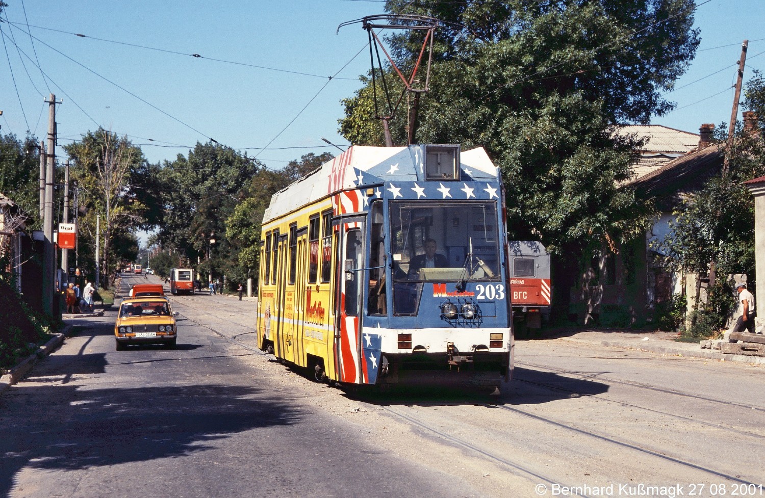 盧甘斯克, LT-10 # 203; 盧甘斯克 — Fan trip on LT-10 tram cars — 27/08/2001
