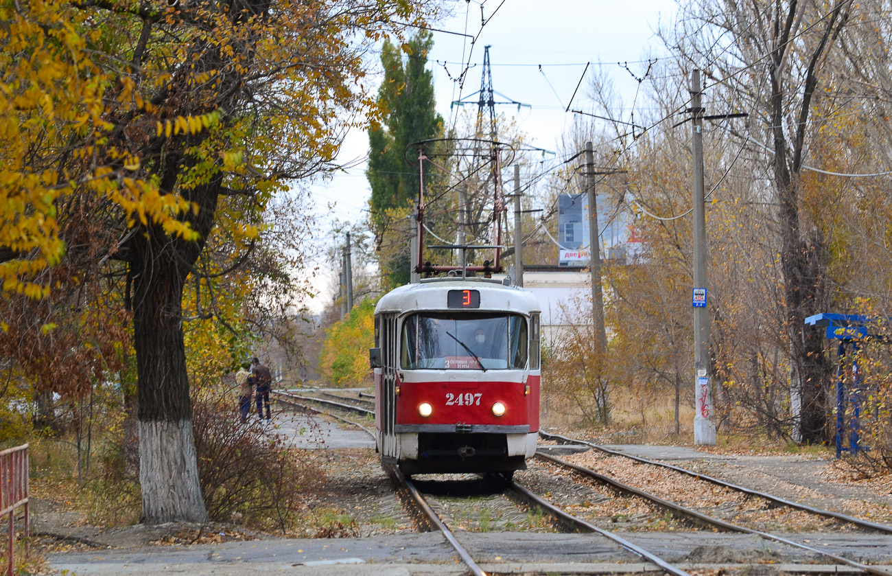 Волгоград, Tatra T3SU (двухдверная) № 2497