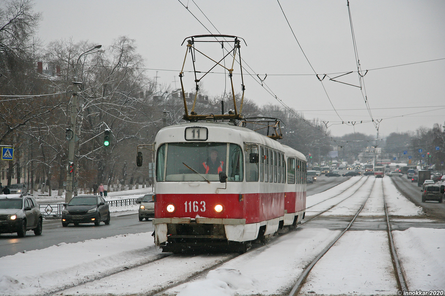 Самара, Tatra T3SU (двухдверная) № 1163