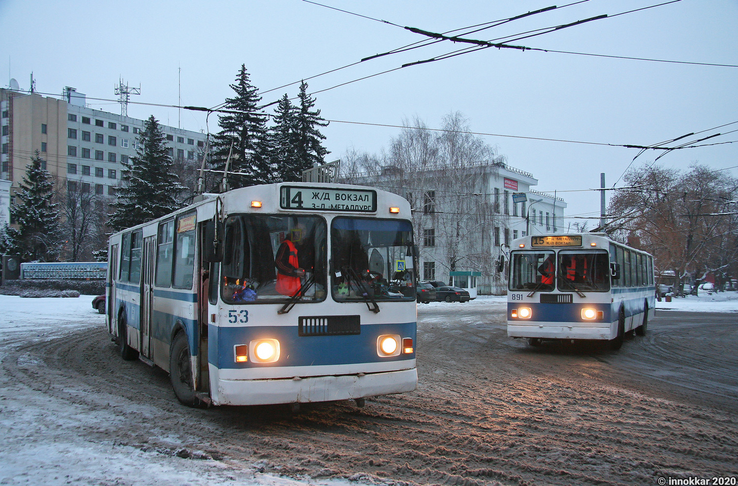Самара, ЗиУ-682Г [Г00] № 891; Самара, ЗиУ-682Г [Г00] № 53; Самара — Конечные станции и кольца (троллейбус)