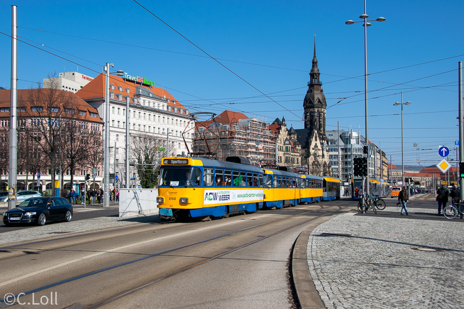 Leipzig, Tatra T4D-M1 № 2102; Leipzig, Tatra T4D-M1 № 2123; Leipzig, Tatra T4D-M2 № 2089; Leipzig, Bombardier NB4 № 914 Leipzig, Tatra T4D-M1 № 2102; Leipzig, Tatra T4D-M1 № 2123; Leipzig, Tatra T4D-M2 № 2089; Leipzig, Bombardier NB4 № 914