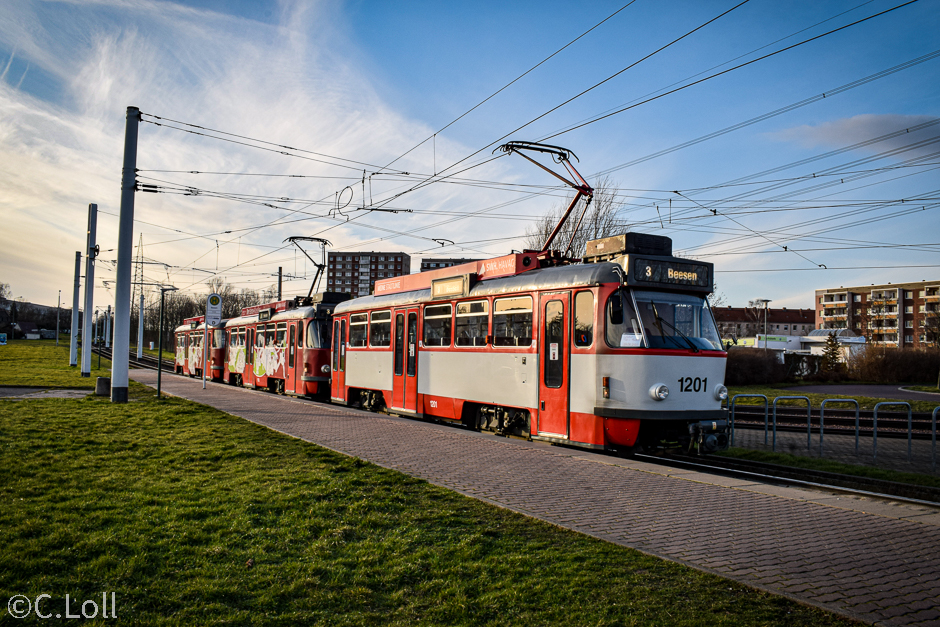 Галле, Tatra T4DC № 1201; Галле, Tatra T4DC № 1160; Галле, Tatra B4DC № 195