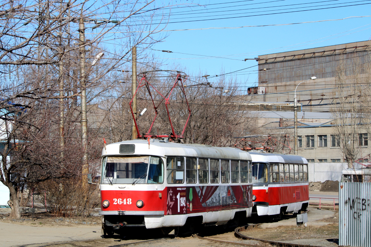Волгоград, Tatra T3SU (двухдверная) № 2648; Волгоград, Tatra T3SU № 2705