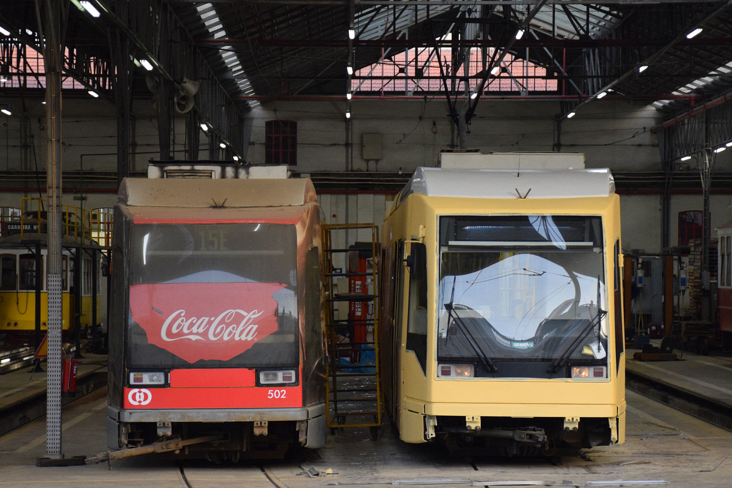 Лиссабонская агломерация, Siemens/CAF Lisboa № 502; Лиссабонская агломерация, Siemens/CAF Lisboa № 505; Лиссабонская агломерация — Трамваи: Депо Санту-Амару