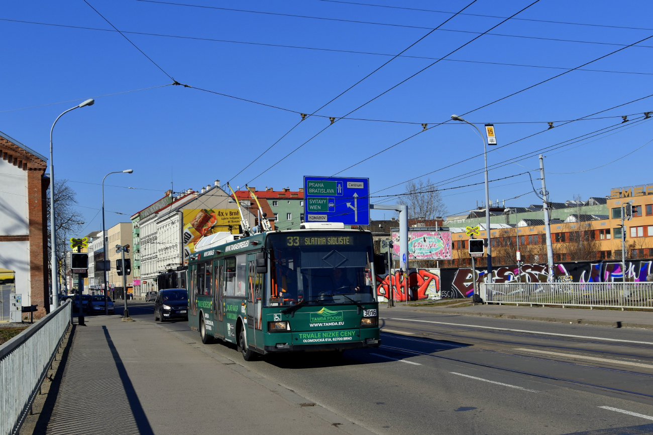 Брно, Škoda 21Tr № 3016