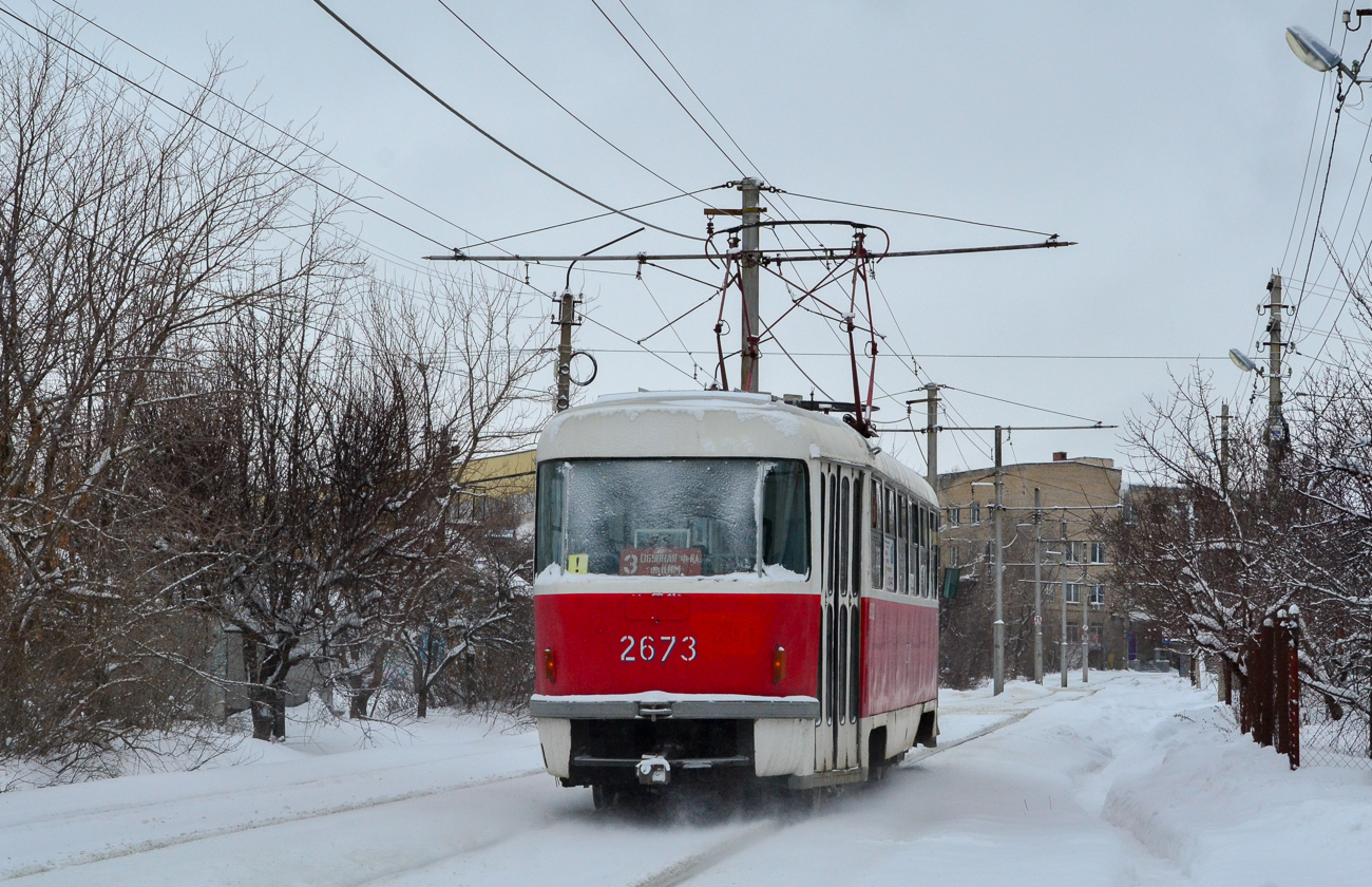 Волгоград, Tatra T3SU (двухдверная) № 2673
