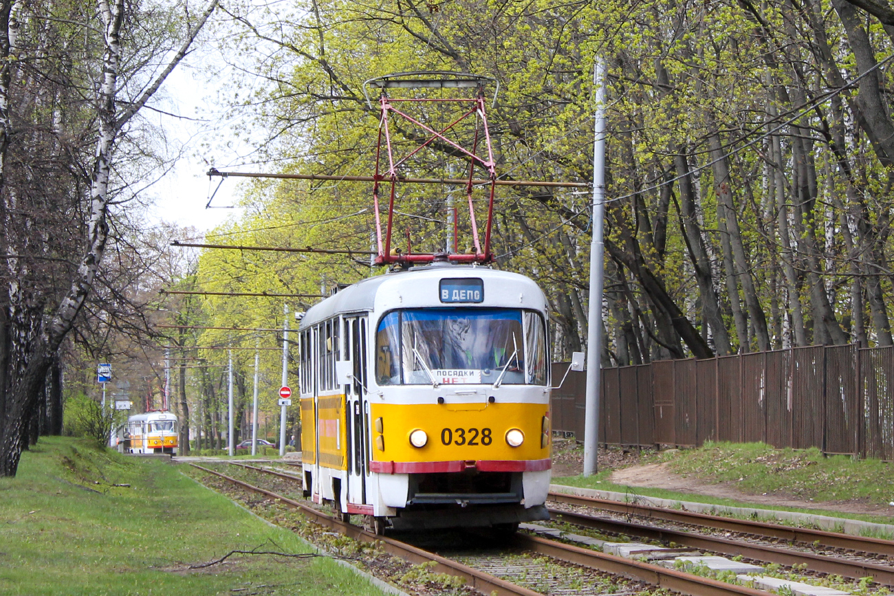 Москва, Tatra T3SU № 0328