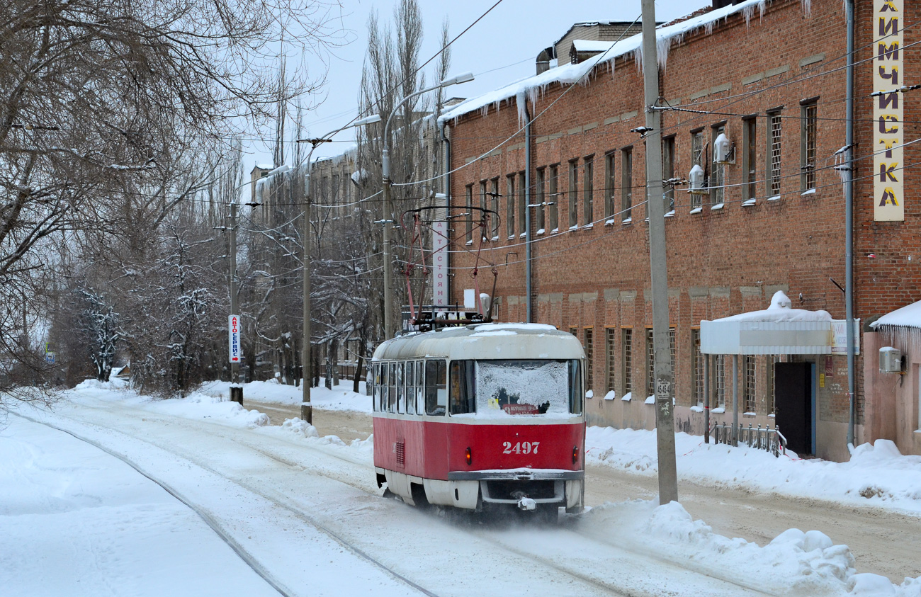 Волгоград, Tatra T3SU (двухдверная) № 2497