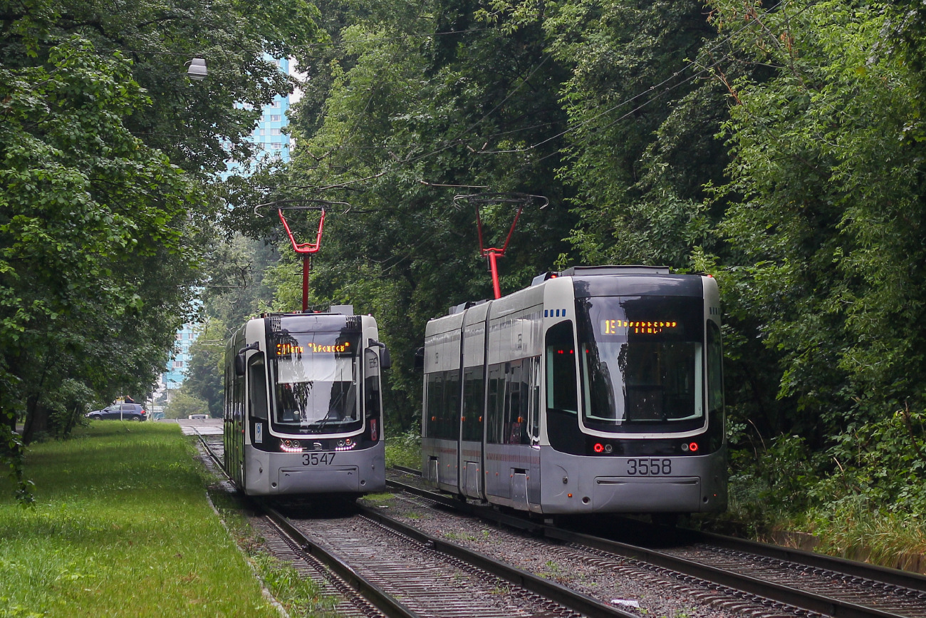 Москва, 71-414 (Pesa Fokstrot) № 3547; Москва, 71-414 (Pesa Fokstrot) № 3558