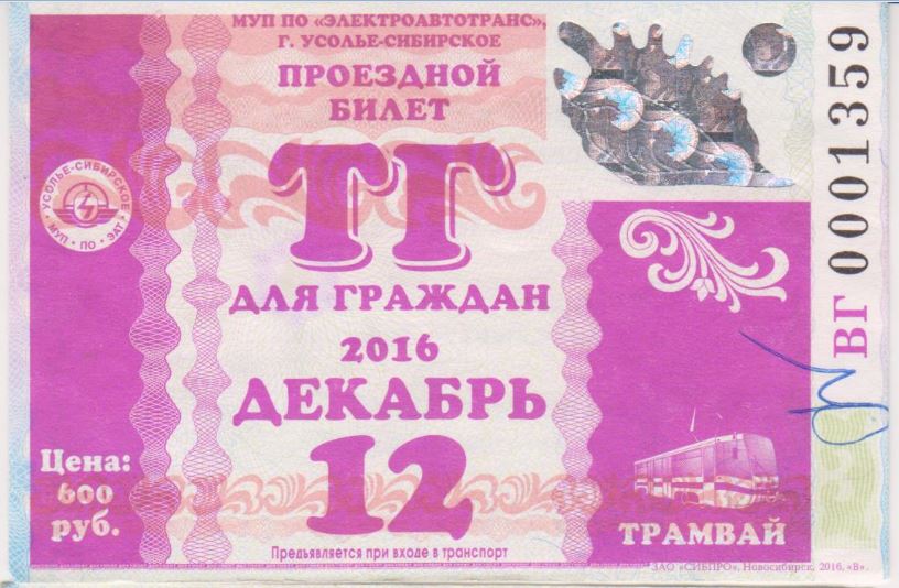 Усолье-Сибирское — Проездные документы