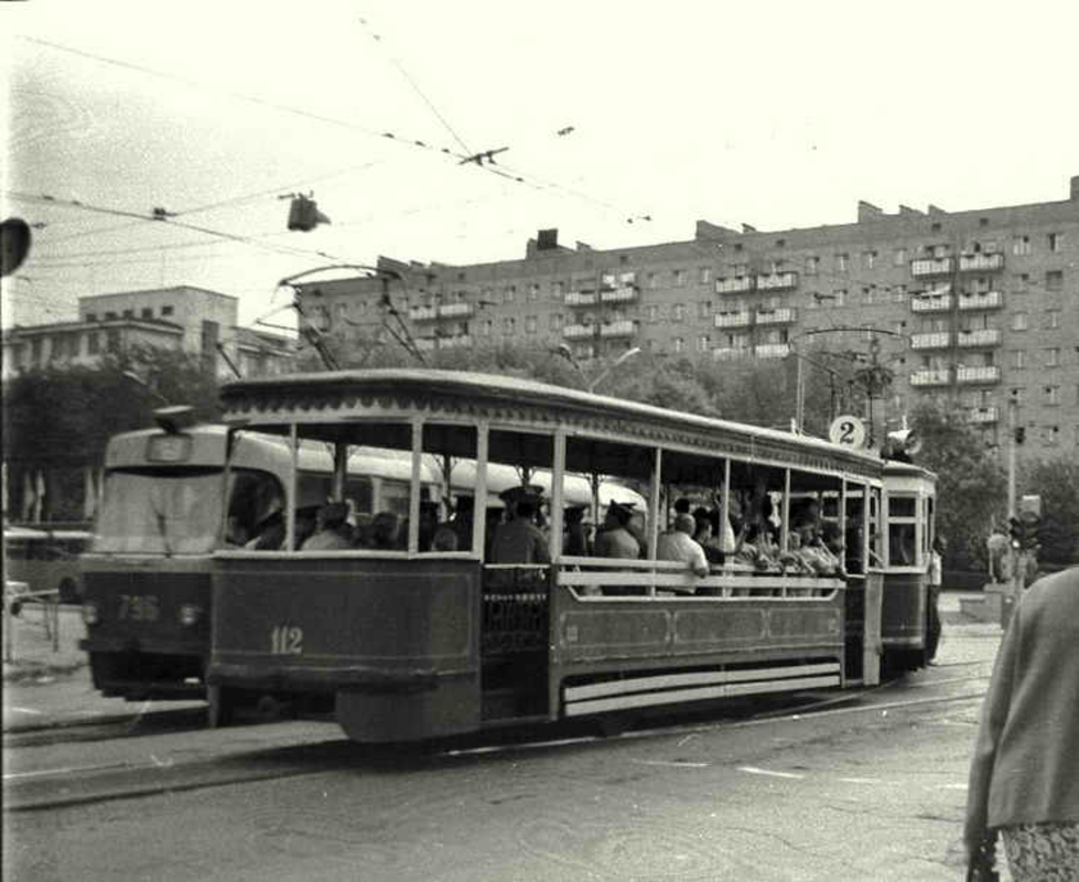 Samara, 2-axle trailer car of Samara workshops Br. 112; Samara — Historical photos — Tramway and Trolleybus (1942-1991)