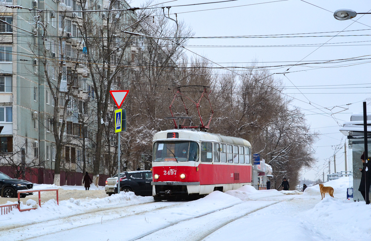 Волгоград, Tatra T3SU (двухдверная) № 2497