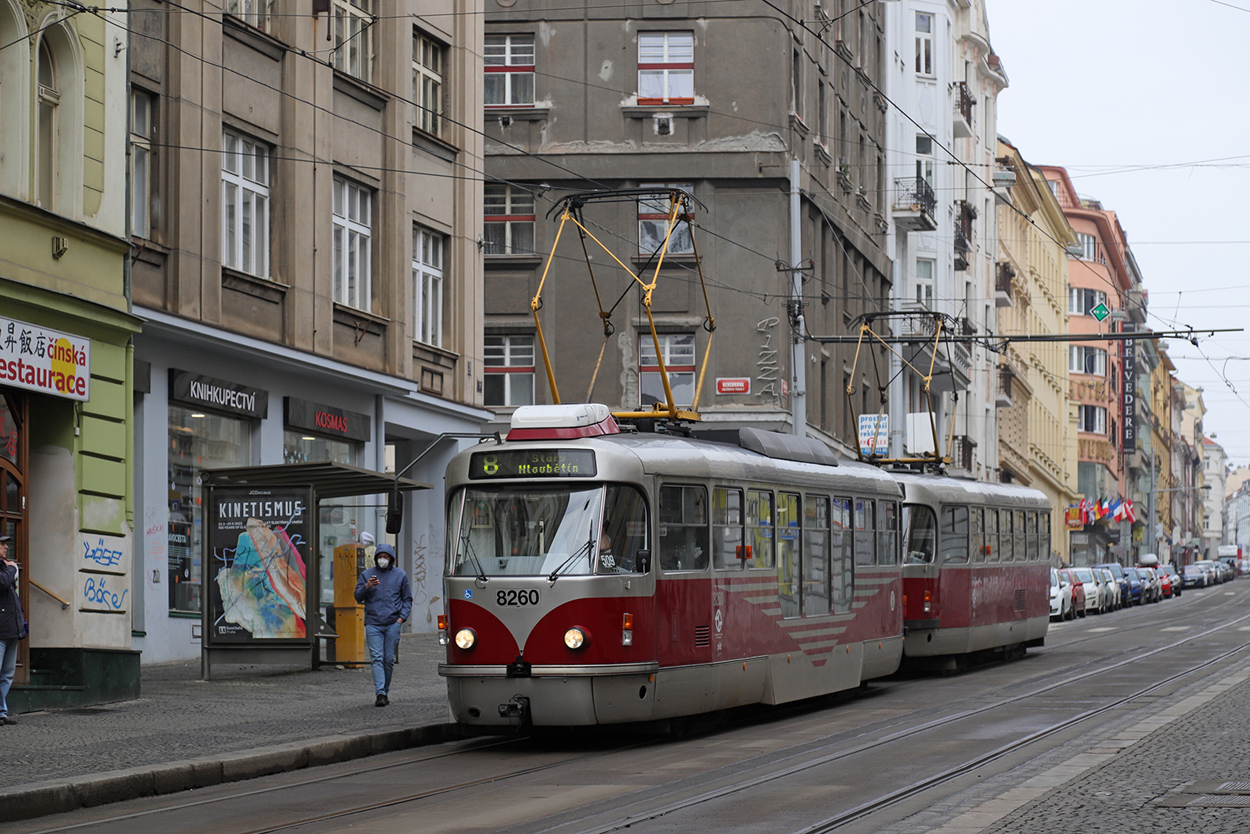 Прага, Tatra T3R.PLF № 8260