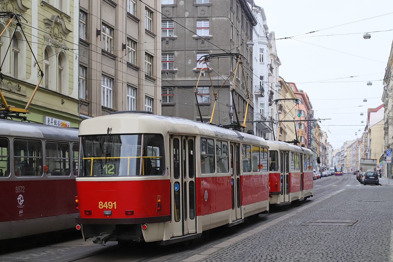 Прага, Tatra T3R.P № 8491 Прага, Tatra T3R.P № 8491