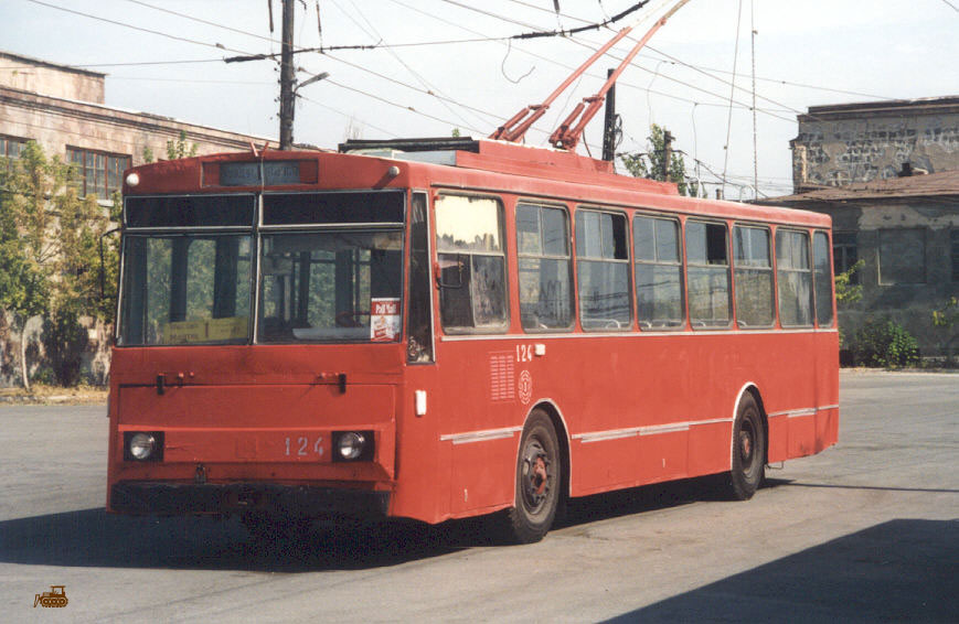 Ереван, Škoda 14Tr № 124; Ереван — Старые фотографии — Сентябрь 1999 г.