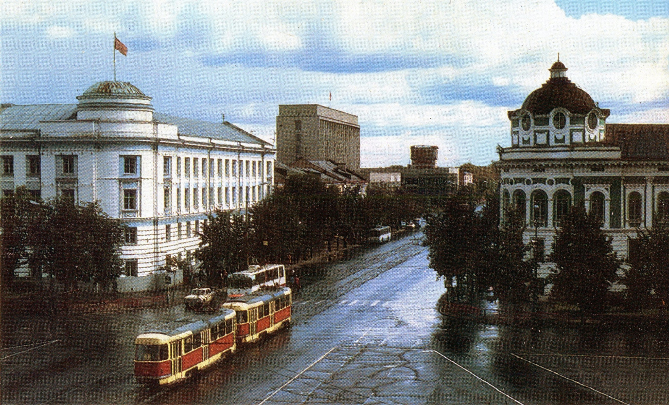 Тверь, Tatra T3SU № 125; Тверь — Старые фотографии (1917—1991); Тверь — Трамвайные линии: Центральный район; Тверь — Троллейбусные линии: Центральный район