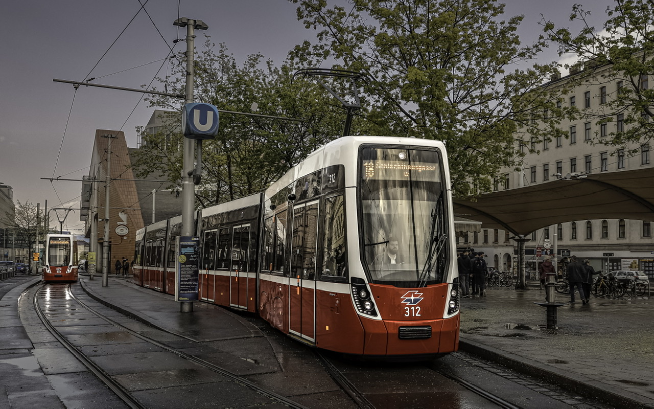 Вена, Bombardier Flexity Wien (Type D) № 312