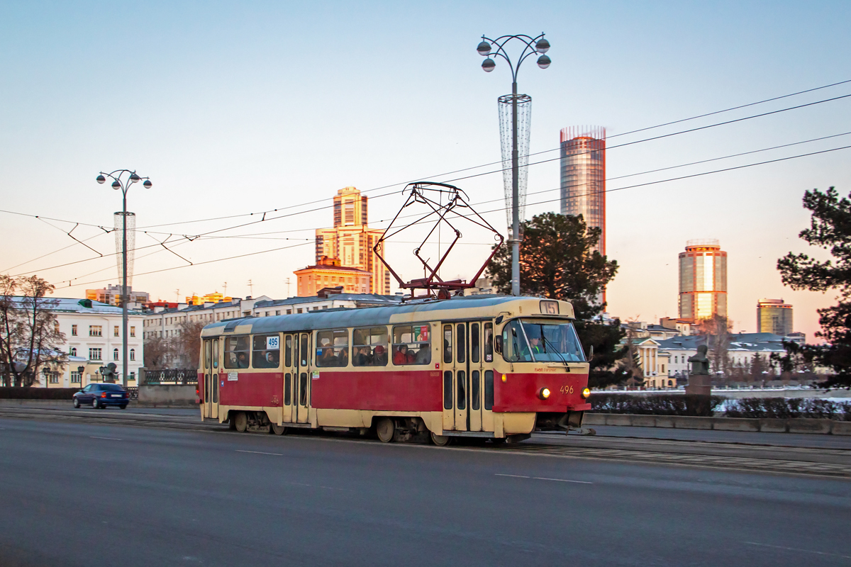 Jekaterynburg, Tatra T3SU (2-door) Nr 496