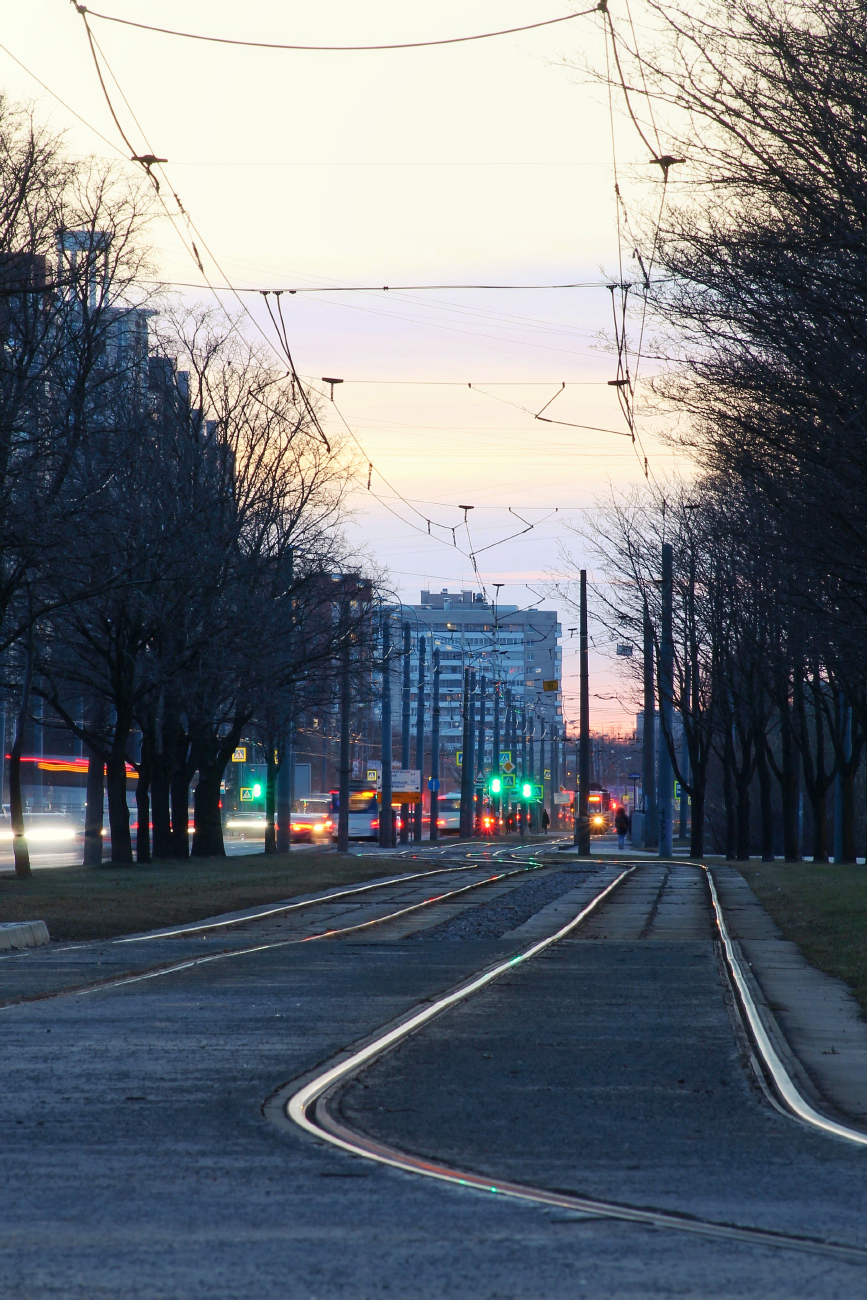 Sankt Petersburg — Tram lines and infrastructure Sankt Petersburg — Tram lines and infrastructure