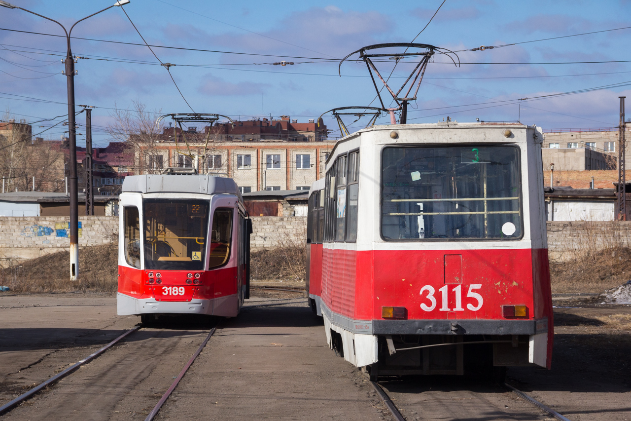 Magnitogorsk, 71-623-02.01 č. 3189; Magnitogorsk, 71-605 (KTM-5M3) č. 3115
