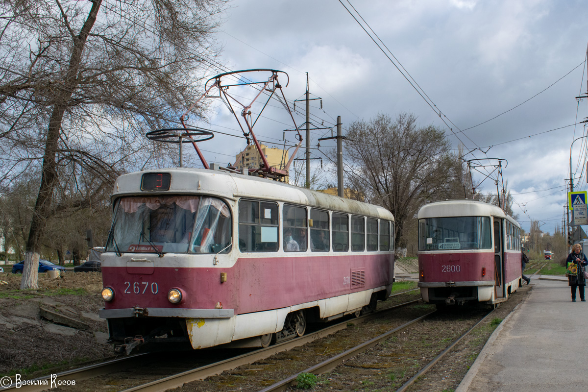 Волгоград, Tatra T3SU (двухдверная) № 2670; Волгоград, Tatra T3SU (двухдверная) № 2600