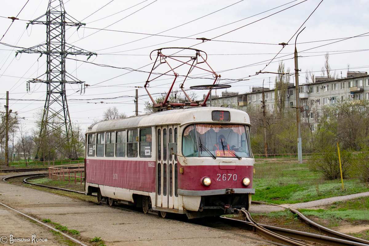 Волгоград, Tatra T3SU (двухдверная) № 2670