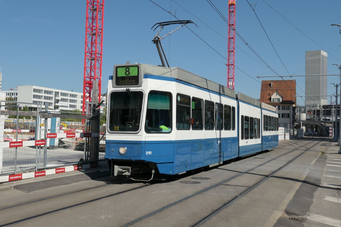 Цюрих, SWP/SIG/ABB Be 4/8 "Tram 2000 Sänfte" № 2110