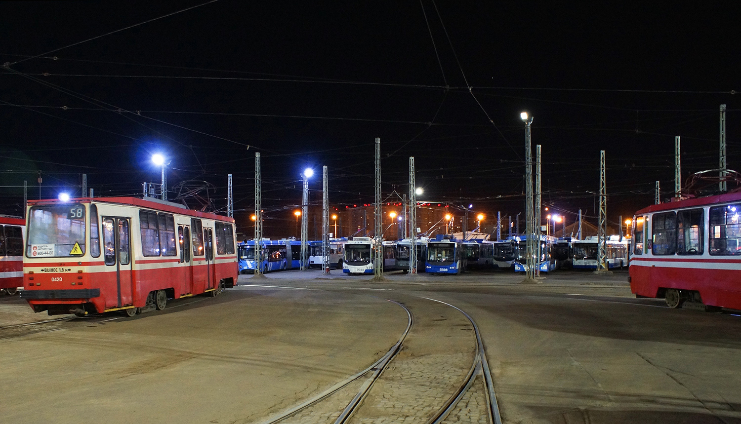 Sankt Petersburg, 71-134K (LM-99K) Nr. 0420; Sankt Petersburg — Joint tramway-trolleybus depot Sankt Petersburg, 71-134K (LM-99K) Nr. 0420; Sankt Petersburg — Joint tramway-trolleybus depot