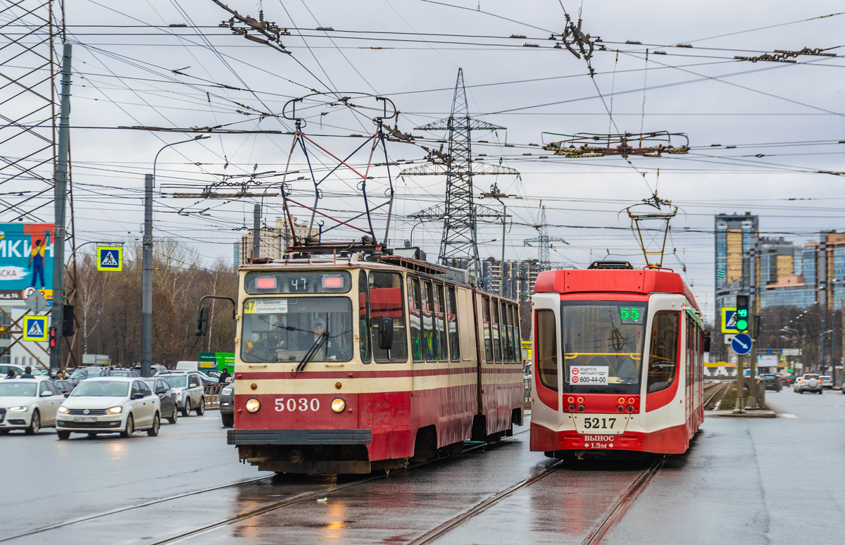 Санкт-Петербург, ЛВС-86К № 5030; Санкт-Петербург, 71-631 № 5217