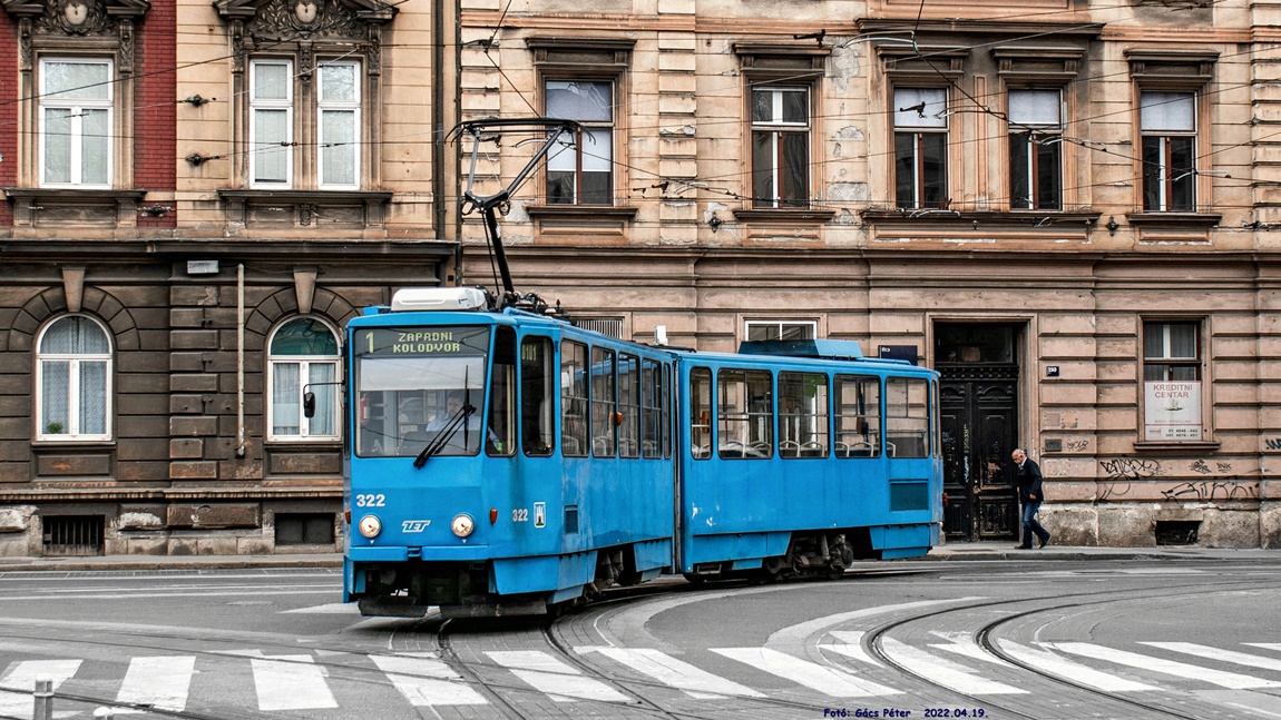 Загреб, Tatra KT4YU № 322