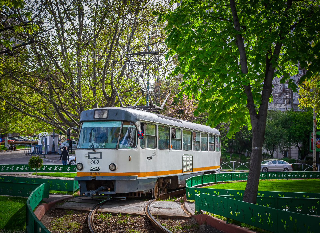 Бухарест - Илфов, Tatra T4R № 3413