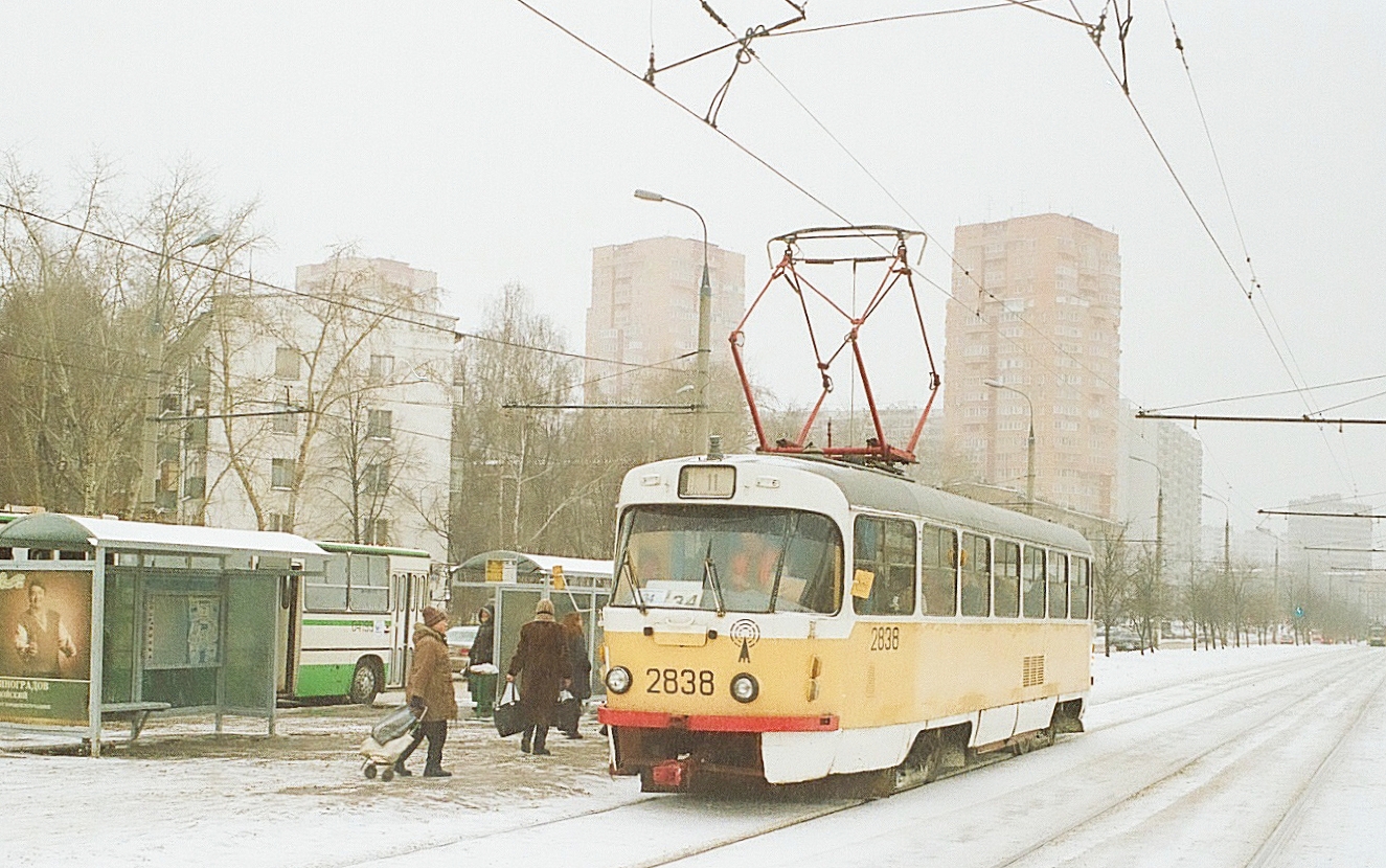 Москва, Tatra T3SU № 2838