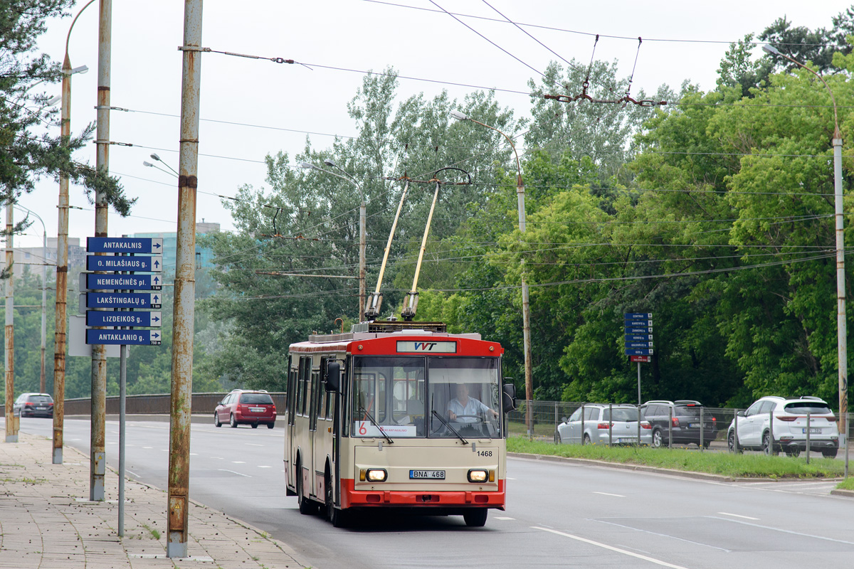 Вильнюс, Škoda 14Tr02/6 № 1468; Вильнюс — Временные плановые изменения движения