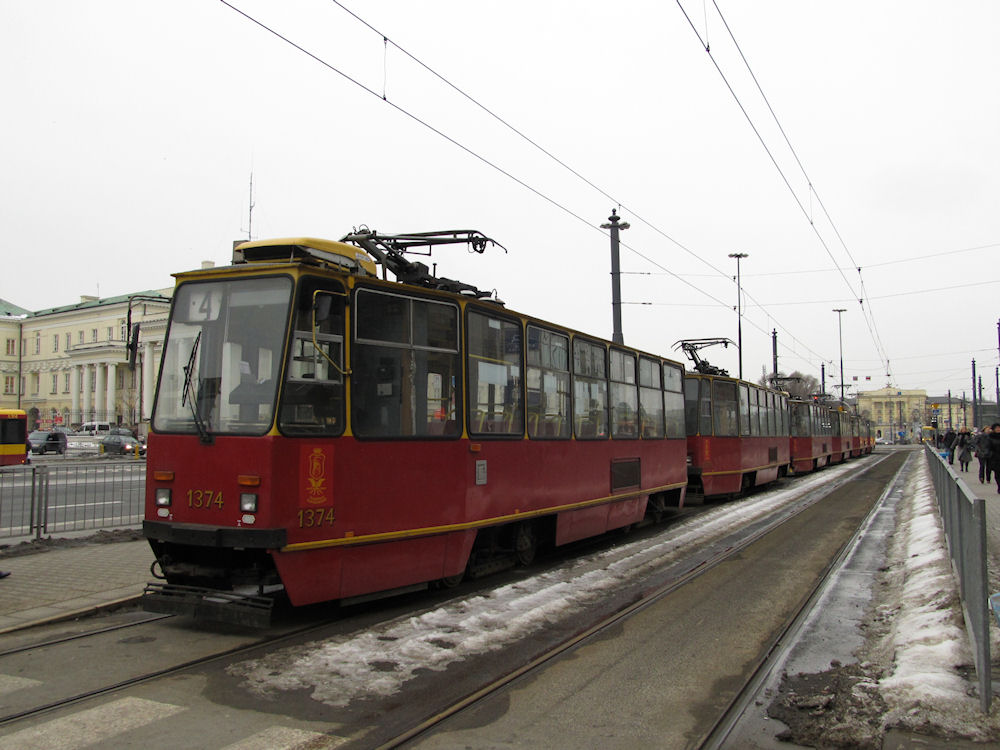 Варшава, Konstal 105Na № 1374; Варшава — Происшествия
