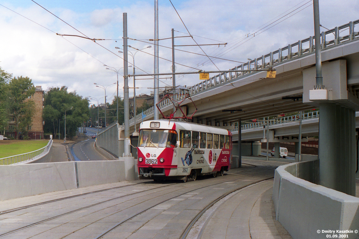 Москва, Tatra T3SU № 3862