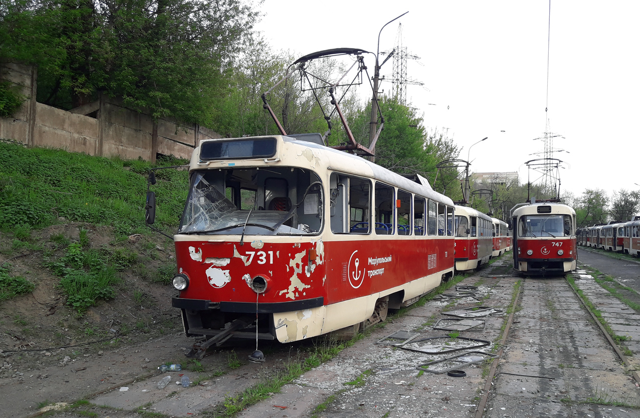 Мариуполь, Tatra T3A № 731; Мариуполь, Tatra T3SUCS № 747