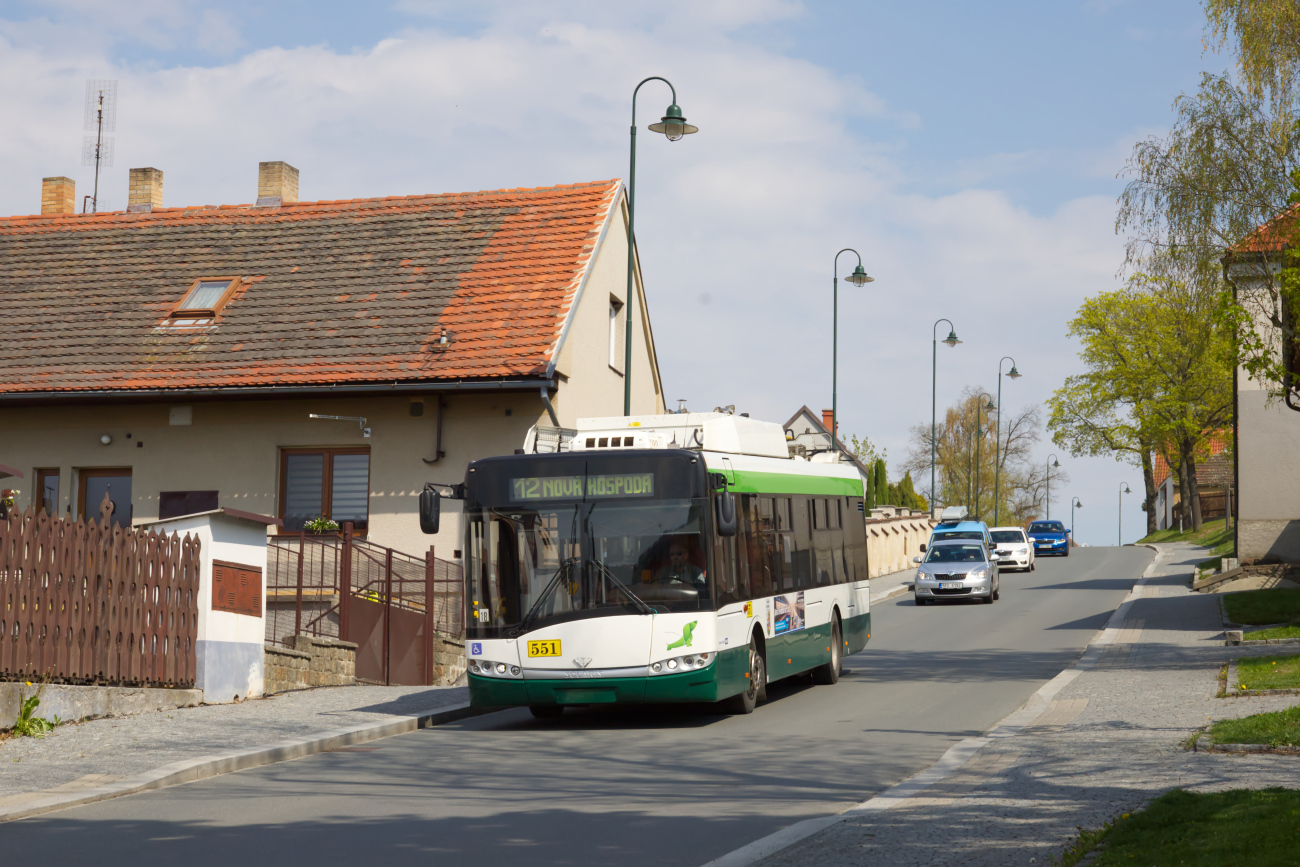 Plzeň, Škoda 26Tr Solaris III č. 551; Plzeň — Trolejbusová trať bez trolejového vedení do Letkova / The Catenary Free Trolleybus Line to Letkov