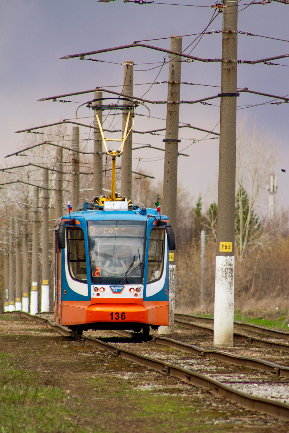 Nižnekamsk, 71-623-02 č. 136; Nižnekamsk — Tramway lines and stations