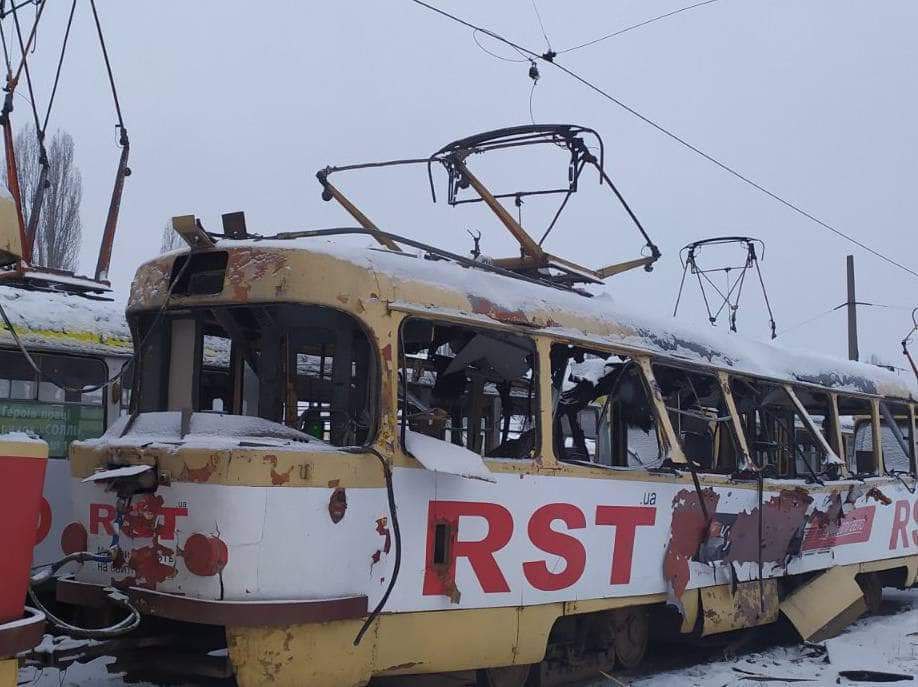 Харков, Tatra T3SU № 672; Харков — Последствия бомбардировок Салтовского трамвайного депо