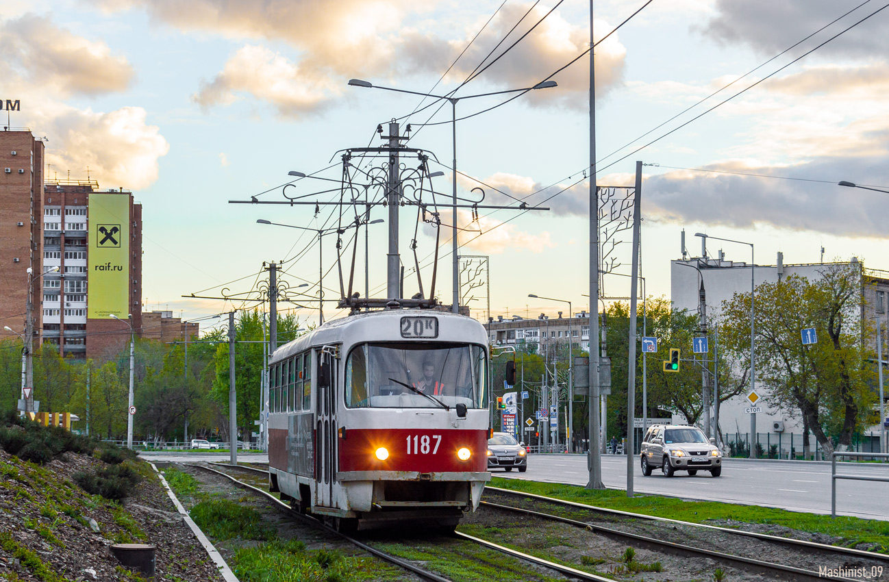 Самара, Tatra T3SU (двухдверная) № 1187